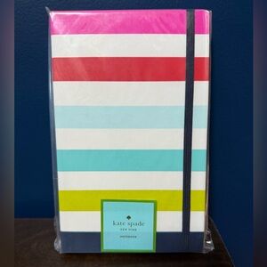 NWT kate spade Take Note Large Notebook Candy Stripe, 168 Lined pages, Gold Edge